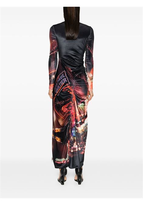 abito lungo pigalle domma nero in velluto JEAN PAUL GAULTIER | 24/30-F-RO257-J554-00301550